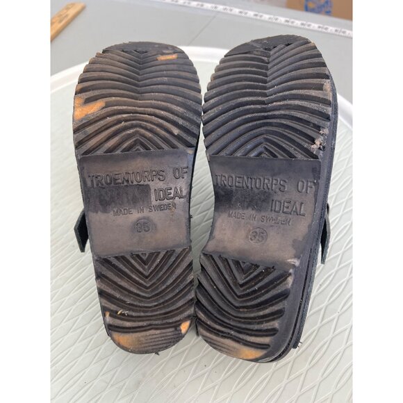 Troentorp Bastad Donatello Clogs Women 35 Studded Round Toe Maroon Leather Shoe - Picture 7 of 9